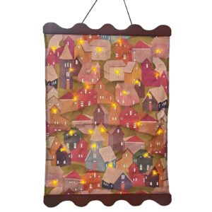 Παράσταση Πάνινη Κρεμαστή με LED 78x51cm Xmasfest 1134026