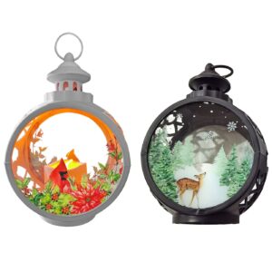 Φανάρι Χριστουγεννιάτικο 24x ø17x9cm Xmasfest 1134027