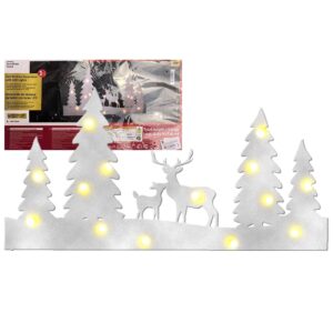 Διακόσμηση Παραθύρου Τσόχινη με LED 160cm Xmasfest 1134057