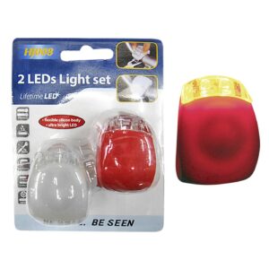 Φως Ποδηλάτου Μπρος-Πίσω σετ=2τεμ (Έκαστο 4x3cm) Homie 116439