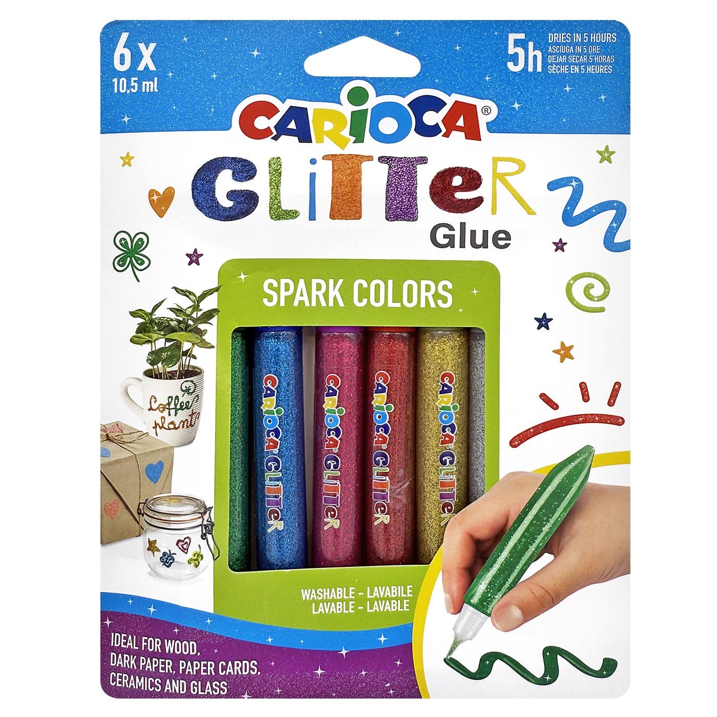 Κόλα Glitter Classic σετ=6τεμ Carioca 6x10.5ml Carioca 42110 Κόλα Glitter Classic σετ=6τεμ Carioca 6x10.5ml Carioca 42110