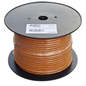 ATC-107 Στροφείο SFTP CAT7 CCA PVC Πορτοκαλί 100m