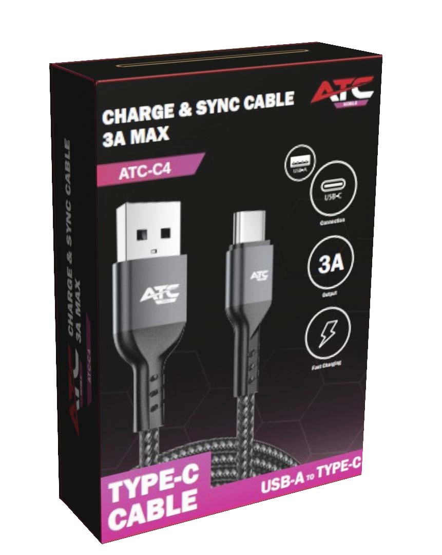 ATC-C4 Καλώδιο Φόρτισης & Sync USB A/C 3A max 1m ATC-C4 Καλώδιο Φόρτισης & Sync USB A/C 3A max 1m - Image 2