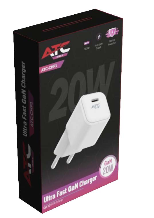 ATC-CHF1 Ultra Fast GaN Charger 20w White (Nano) ATC-CHF1 Ultra Fast GaN Charger 20w White (Nano) - Image 2
