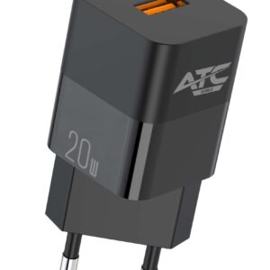 ATC-CHF5b Mini PD Fast Charger 20W Μαύρο