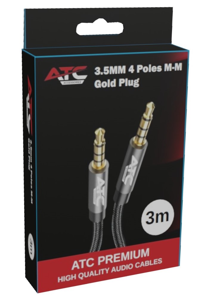 ATC HQ 3.5mm 4 Pin M/M Cable 3m ATC HQ 3.5mm 4 Pin M/M Cable 3m - Image 2