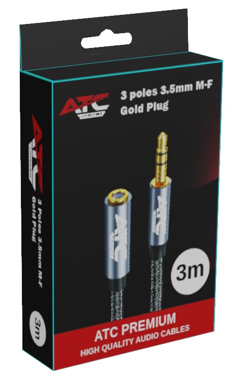 ATC HQ 3.5mm M/ F Cable 3m ATC HQ 3.5mm M/ F Cable 3m - Image 2