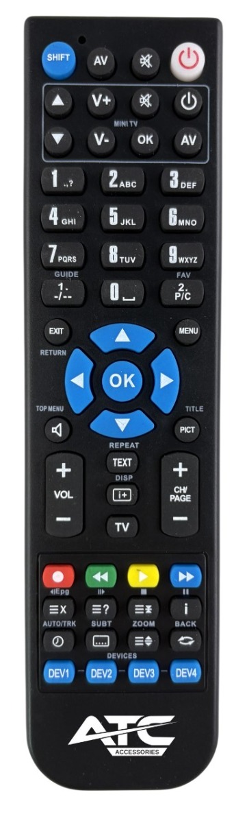 ATC PRIME Προγραμματιζόμενο Τηλεχειριστήριο 4 σε 1 Universal ATC PRIME Προγραμματιζόμενο Τηλεχειριστήριο 4 σε 1 Universal