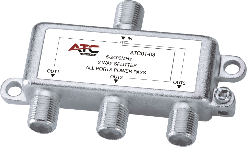 ATC Διακλαδωτής 3 Εξόδων 5-2400Mhz ATC Διακλαδωτής 3 Εξόδων 5-2400Mhz