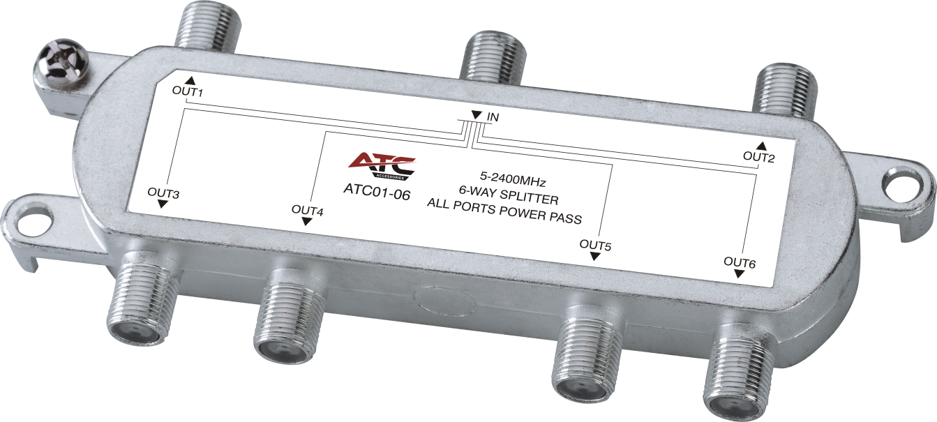 ATC Διακλαδωτής 6 Εξόδων 5-2400Mhz ATC Διακλαδωτής 6 Εξόδων 5-2400Mhz