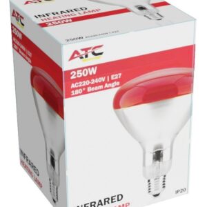 ATC Λάμπα Υπερύθρων 250W IP20 Κόκκινο
