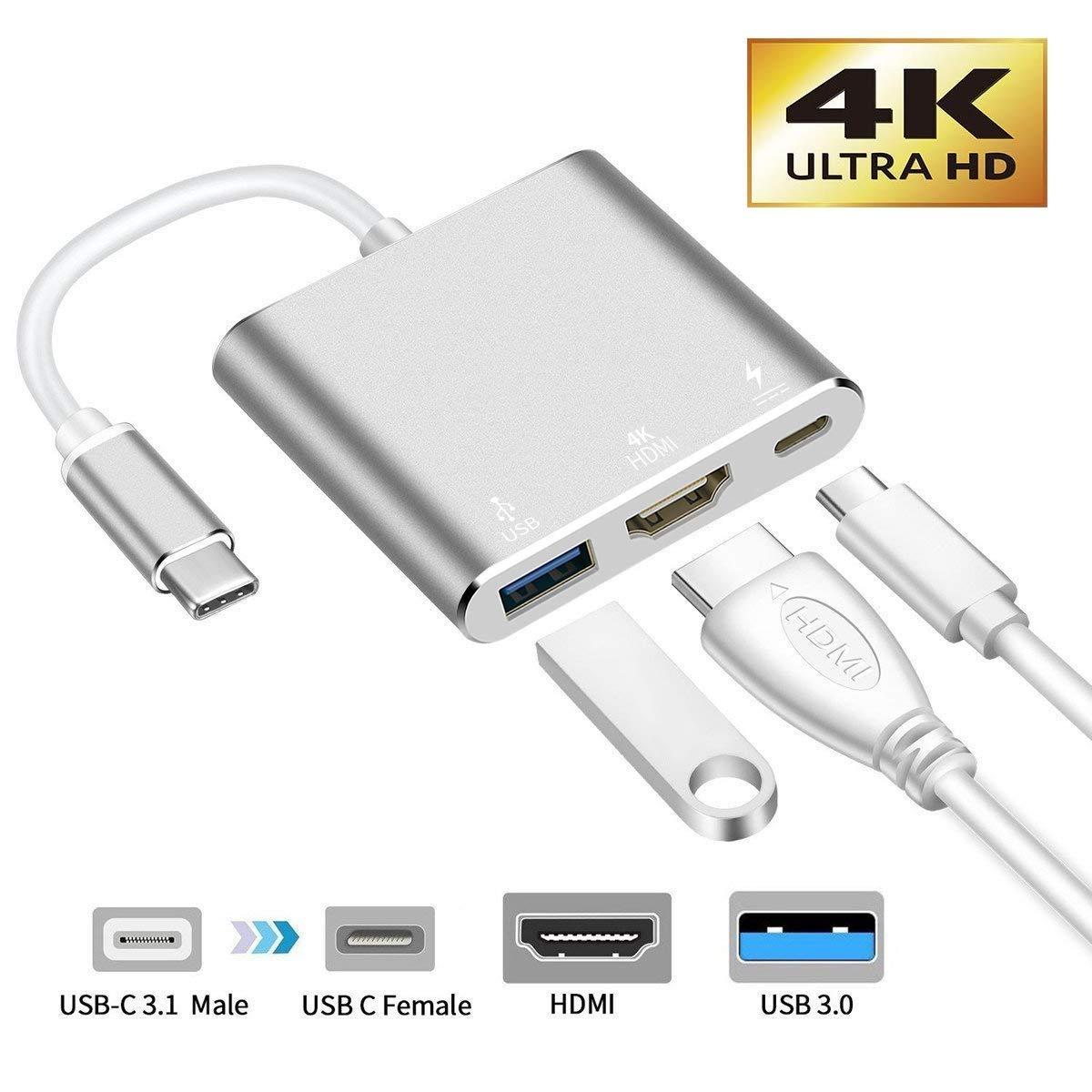 ATC Μετατροπέας USB Type C σε 4K HDMI + USB3.0 + PD ATC Μετατροπέας USB Type C σε 4K HDMI + USB3.0 + PD