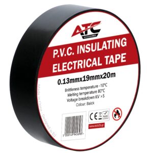 ATC Μονωτική Ταινία PVC Μαύρο 0.13mmx19mmx20m