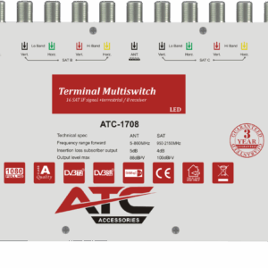 ATC Πολυδιακόπτης ATC-1708 (4 Sat + 1 Ter / 8 Εξόδοι)