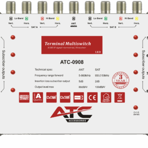 ATC Ππολυδιακόπτης ATC-0908 (2 Sat + 1 Ter / 8 Εξόδοι)