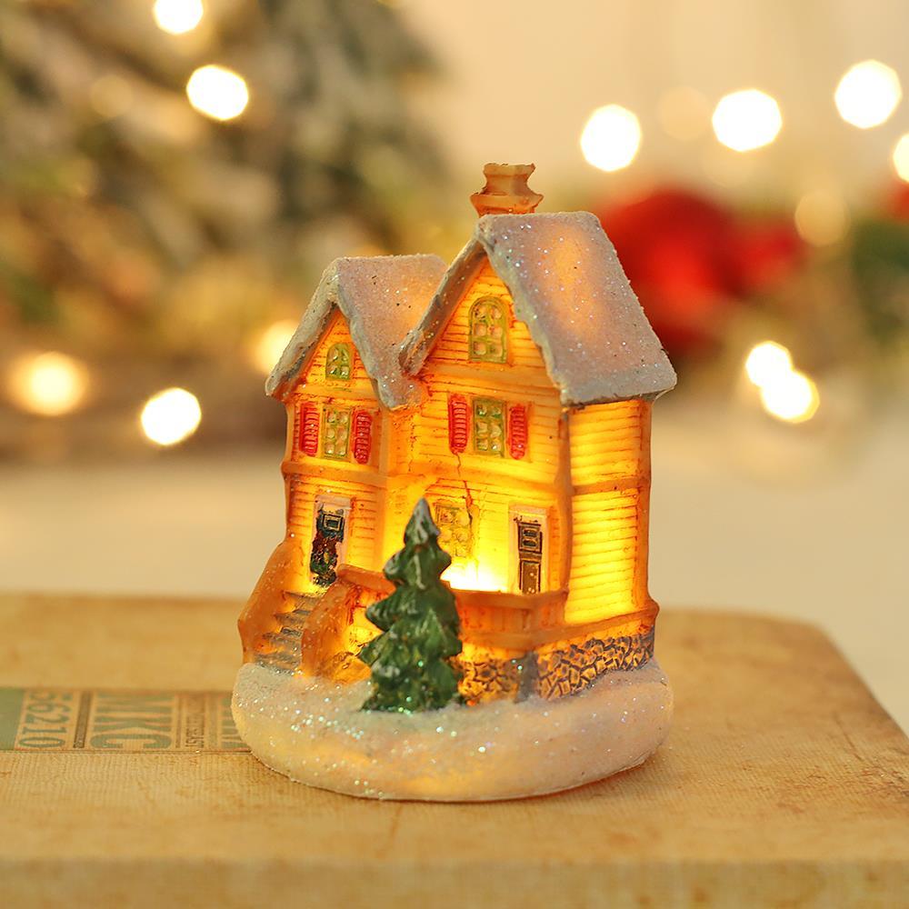 Artezan Christmas LED Table Top House Decoration Light Brown 8.5*6.5*6cm Artezan Christmas LED Table Top House Decoration Light Brown 8.5*6.5*6cm - Image 2