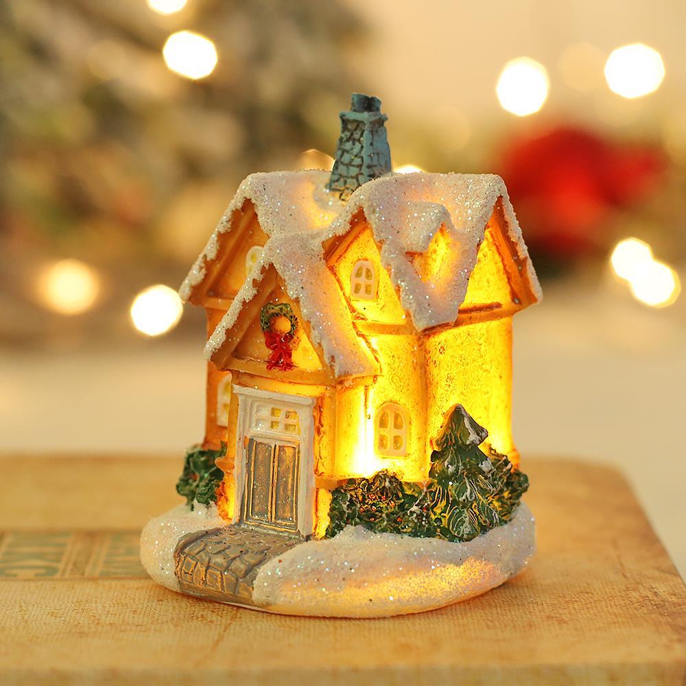 Artezan Christmas LED Table Top House Decoration Yellow 8.3*6.5*6cm Artezan Christmas LED Table Top House Decoration Yellow 8.3*6.5*6cm - Image 2