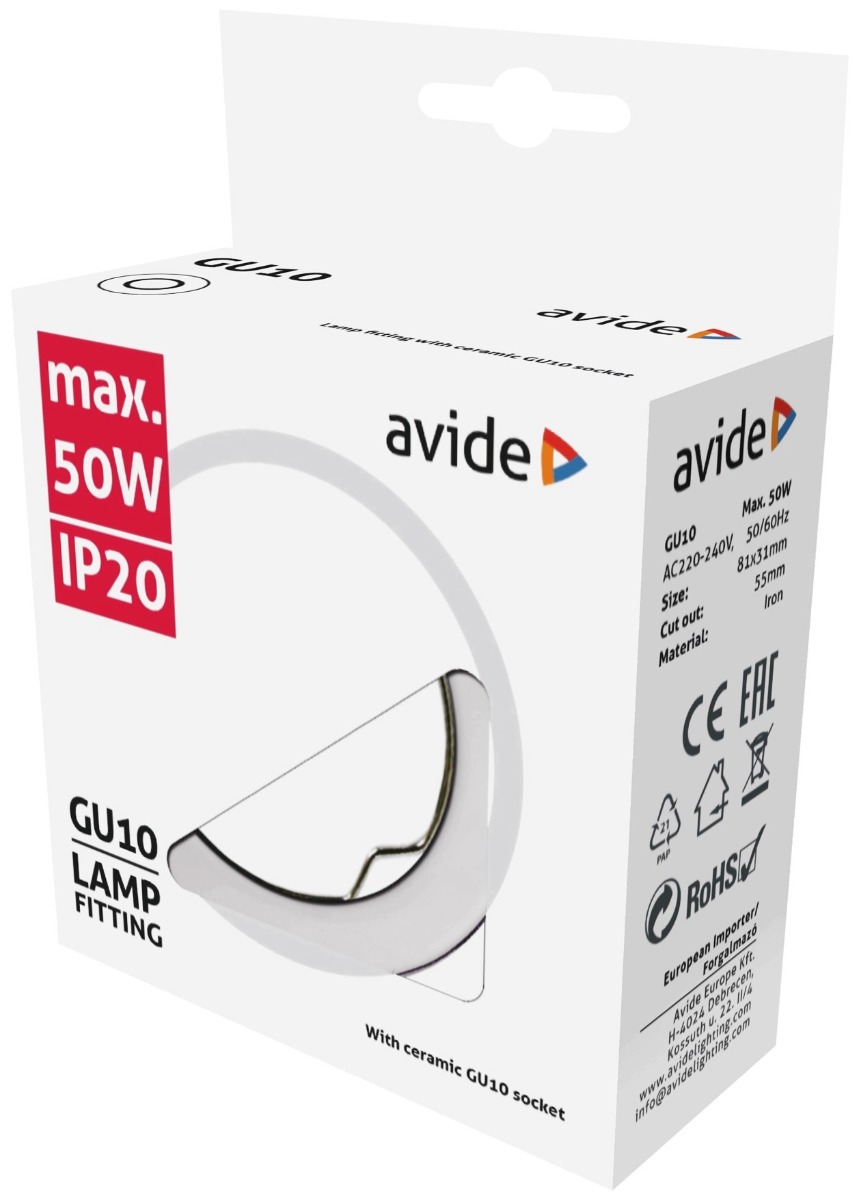 Avide GU10 Πλαίσιο Στρογγυλό Χρώμιο Avide GU10 Πλαίσιο Στρογγυλό Χρώμιο - Image 2