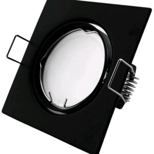 Avide GU10 Πλαίσιο Τετράγωνο Σαγρέ Μαύρο