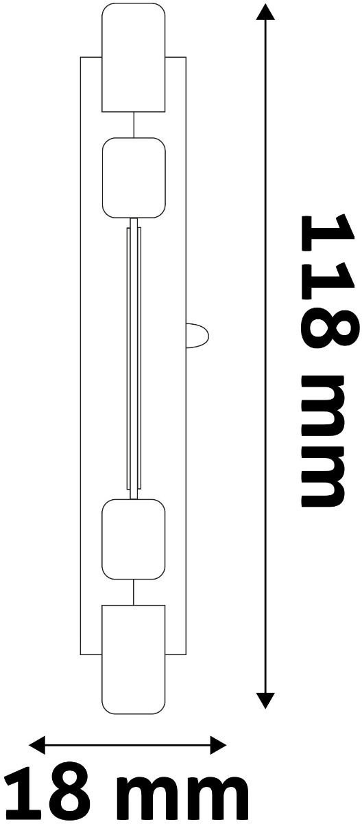 Avide LED 10W R7S 18x118mm WW 3000K Ντιμαριζόμενο Avide LED 10W R7S 18x118mm WW 3000K Ντιμαριζόμενο - Image 4
