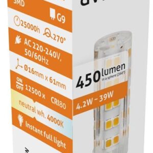 Avide LED 4.2W G9 220° NW 4000K