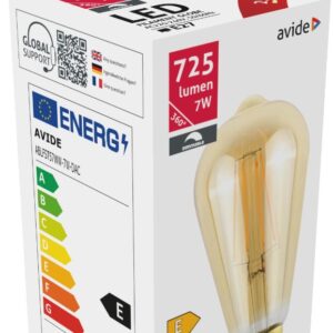 Avide LED Filament ST57 7W E27 360° Θερμό 2500K Ντιμαριζόμενο/Κεχριμπάρι