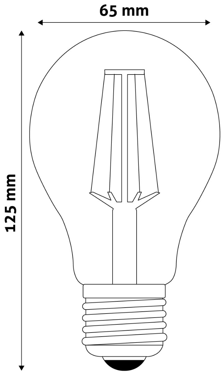 Avide LED Filament Κοινή 12W E27 A65 360° Θερμό 2700K Υψηλής Φωτεινότητας Avide LED Filament Κοινή 12W E27 A65 360° Θερμό 2700K Υψηλής Φωτεινότητας - Image 3