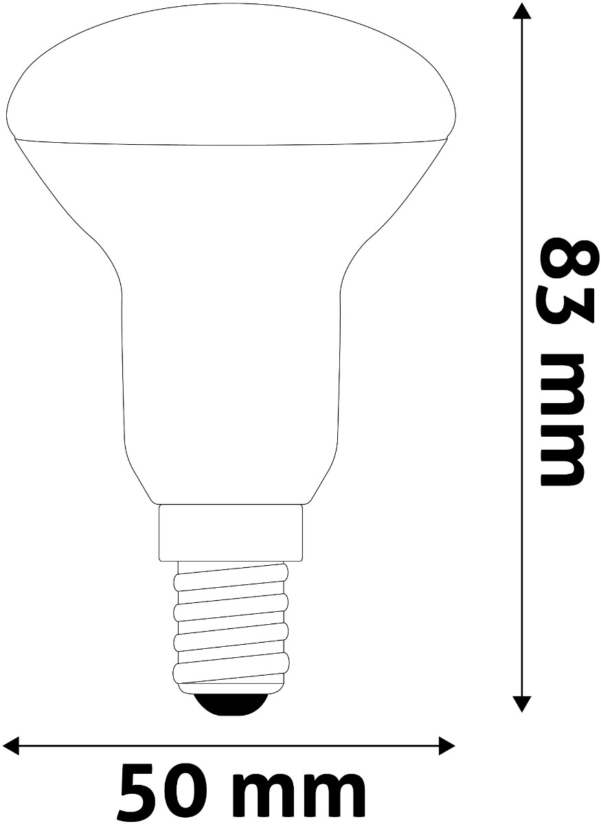 Avide LED R50 4.9W E14 Λευκό 4000K Avide LED R50 4.9W E14 Λευκό 4000K - Image 3