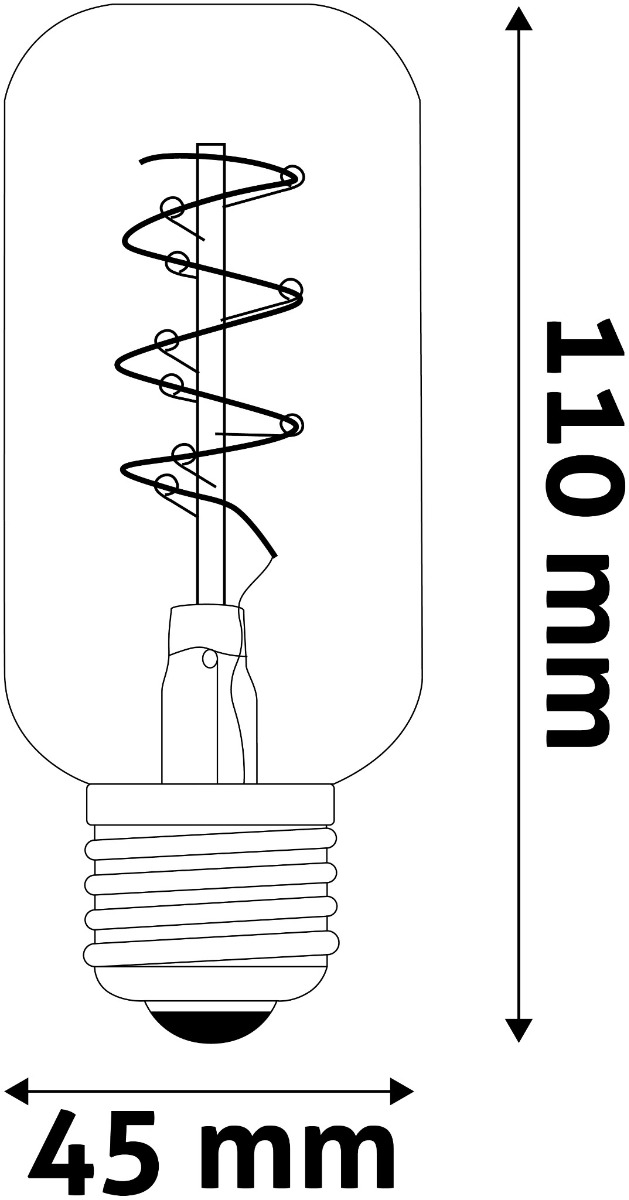 Avide LED Soft Filament T45 4.5W E27 Θερμό 2700K Avide LED Soft Filament T45 4.5W E27 Θερμό 2700K - Image 2
