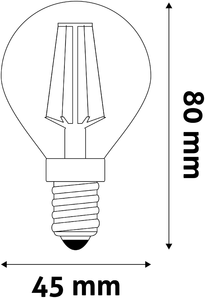 Avide LED White Filament Mini Σφαιρική 6.5W E14 NW 4000K Avide LED White Filament Mini Σφαιρική 6.5W E14 NW 4000K - Image 4