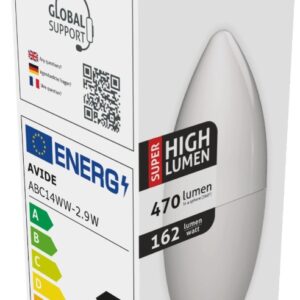 Avide LED Κερί 2.9W E14 Θερμό 3000K Super Υψηλής Φωτεινότητας