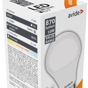 Avide LED Κοινή 10W E27  Λευκό 4000K Value