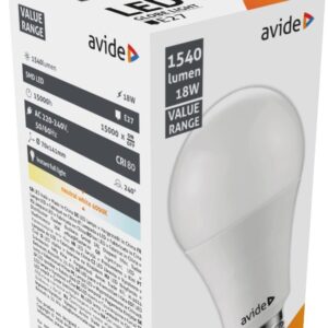 Avide LED Κοινή 18W E27  Λευκό 4000K Value