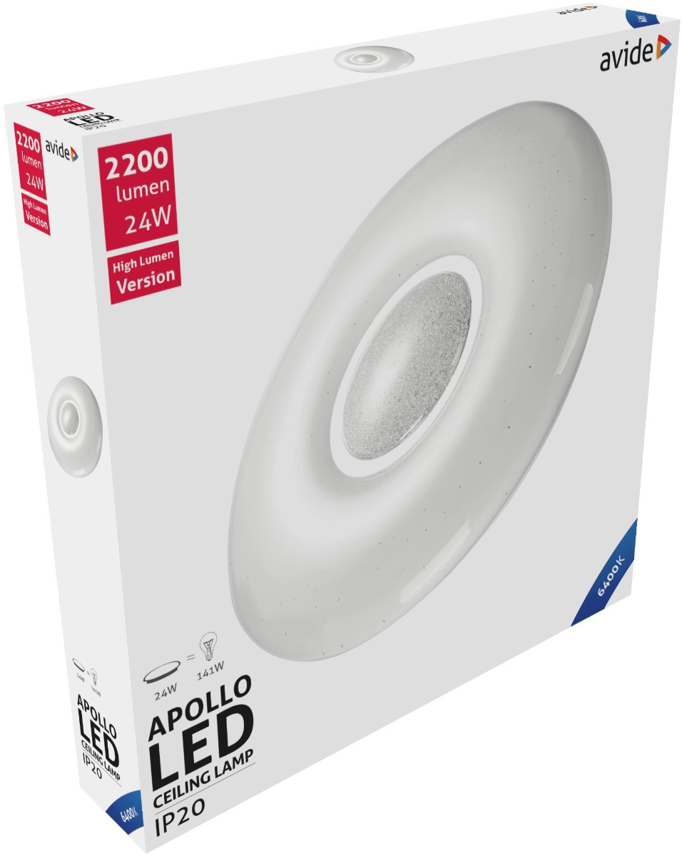 Avide LED Μοντέρνα Πλαφονιέρα Οροφής Apollo 24W 410*70mm Ψυχρό 6400K Avide LED Μοντέρνα Πλαφονιέρα Οροφής Apollo 24W 410*70mm Ψυχρό 6400K