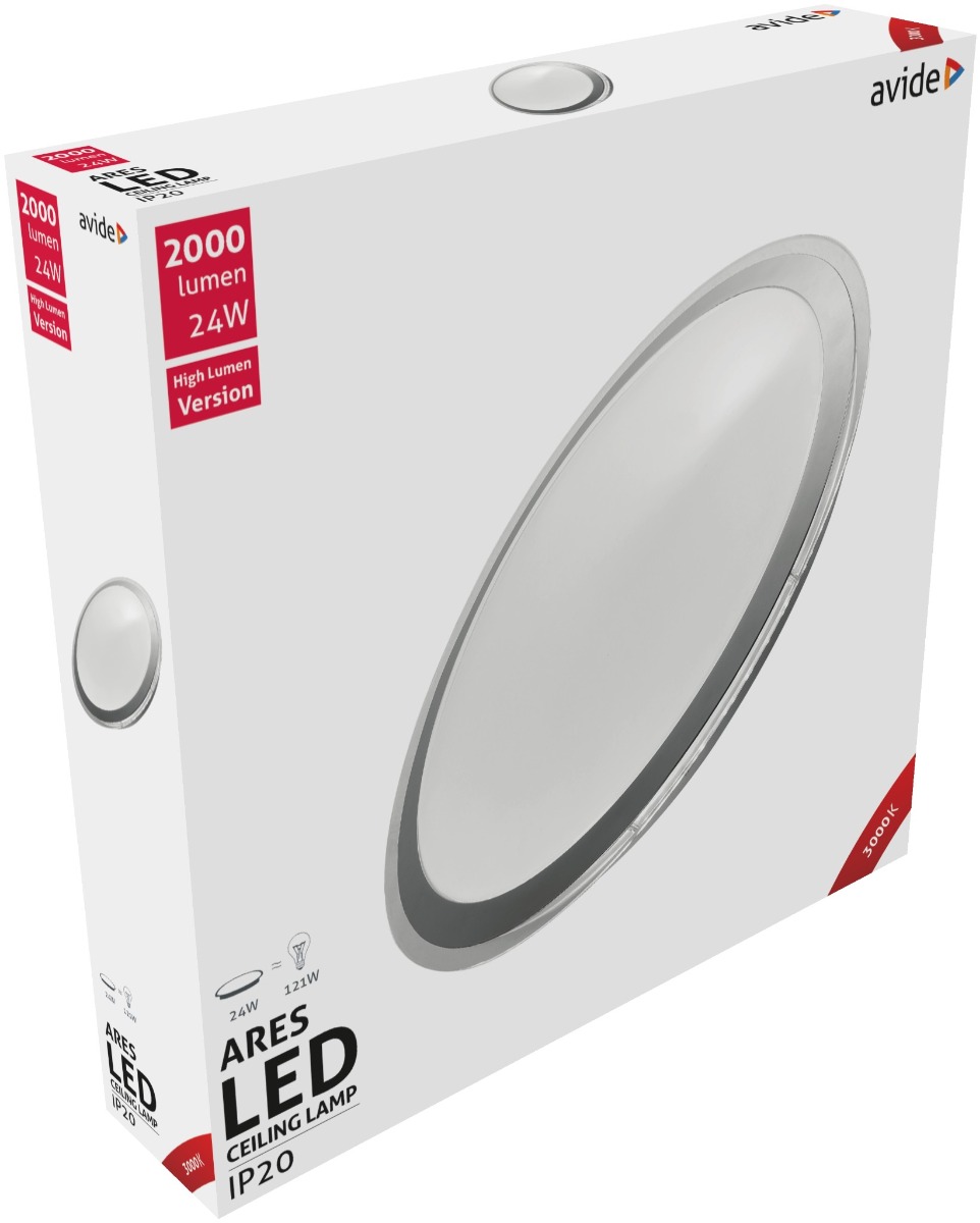 Avide LED Μοντέρνα Πλαφονιέρα Οροφής Ares 24W 430*90mm Θερμό 3000K Avide LED Μοντέρνα Πλαφονιέρα Οροφής Ares 24W 430*90mm Θερμό 3000K