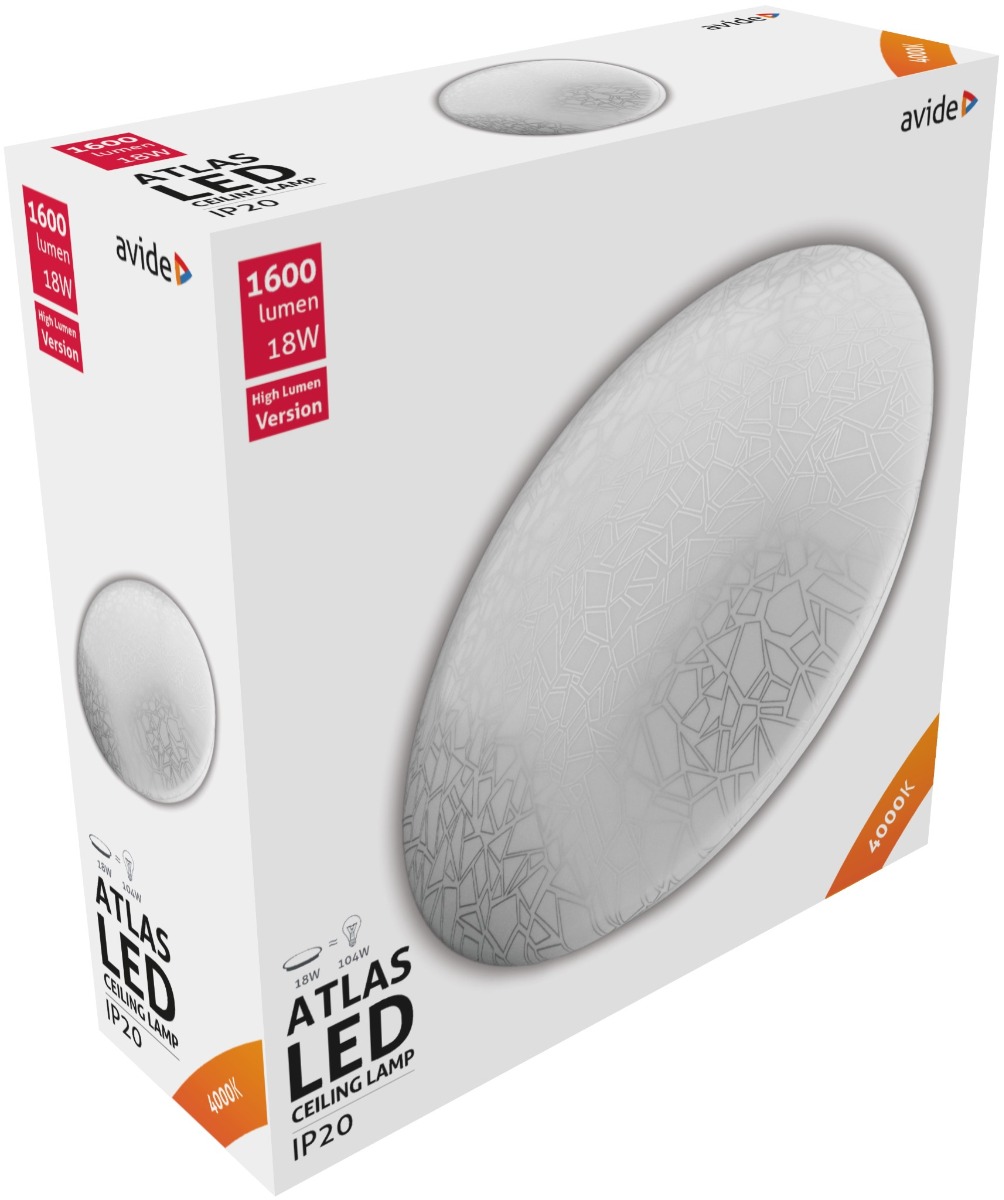 Avide LED Μοντέρνα Πλαφονιέρα Οροφής Atlas (Mosaic) 18W 330*100mm Λευκό 4000K Avide LED Μοντέρνα Πλαφονιέρα Οροφής Atlas (Mosaic) 18W 330*100mm Λευκό 4000K