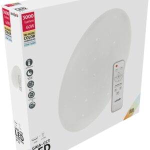 Avide LED Μοντέρνα Πλαφονιέρα Οροφής Gaia-CCT 60W με Τηλεχειριστήριο