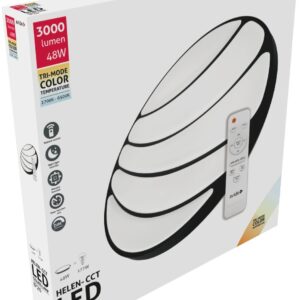 Avide LED Μοντέρνα Πλαφονιέρα Οροφής Helen-CCT 48W με Τηλεχειριστήριο