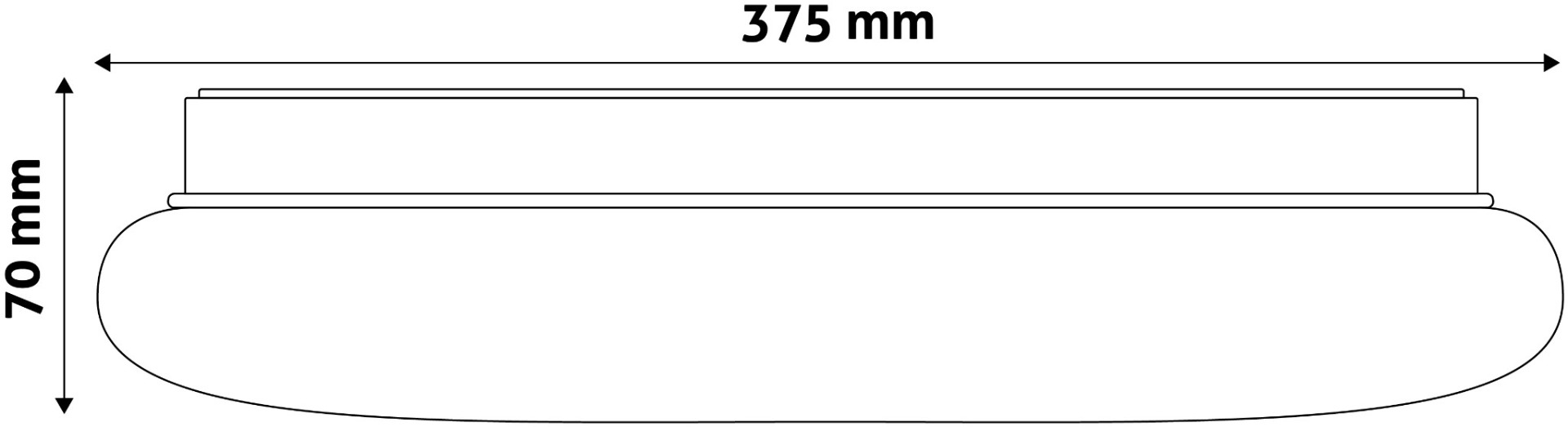 Avide LED Μοντέρνα Πλαφονιέρα Οροφής Larissa 24W 375*70mm Λευκό 4000K Avide LED Μοντέρνα Πλαφονιέρα Οροφής Larissa 24W 375*70mm Λευκό 4000K - Image 3