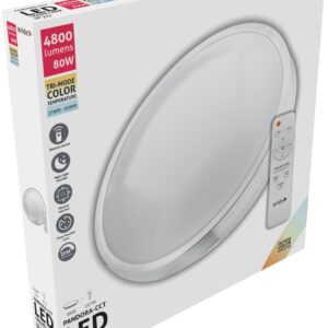 Avide LED Μοντέρνα Πλαφονιέρα Οροφής Pandora-CCT (Αλουμίνιο) 80W με Τηλεχειριστήριο