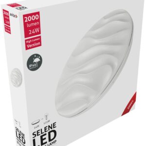 Avide LED Μοντέρνα Πλαφονιέρα Οροφής Selene 24W IP44 380*70mm Θερμό 3000K