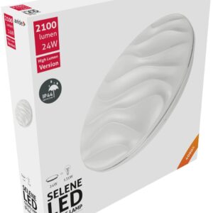Avide LED Μοντέρνα Πλαφονιέρα Οροφής Selene 24W IP44 380*70mm Λευκό 4000K