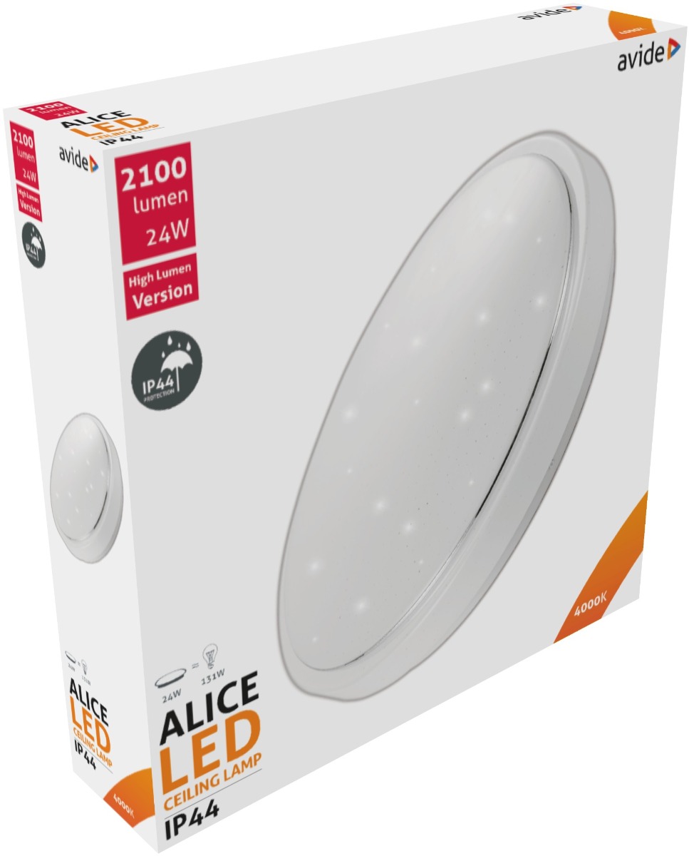 Avide LED Πλαφονιέρα Oyster IP44 Alice 24W 380*110mm NW 4000K Avide LED Πλαφονιέρα Oyster IP44 Alice 24W 380*110mm NW 4000K