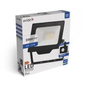 Avide LED Προβολέας SMD 20W CW 6400K με Προαιρετικό PIR