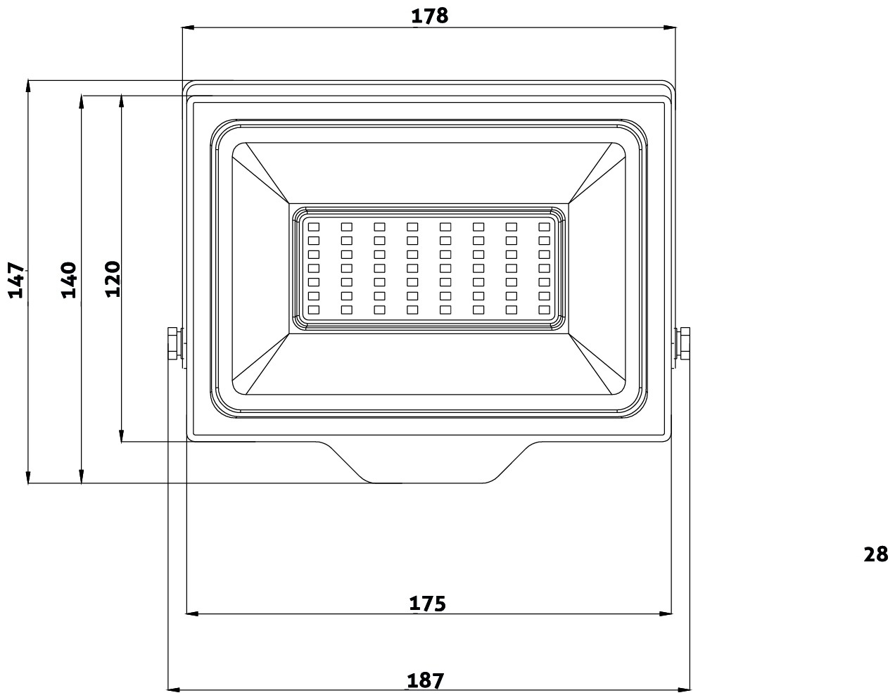 Avide LED Προβολέας Slim SMD 50W Ψυχρό 6400K Avide LED Προβολέας Slim SMD 50W Ψυχρό 6400K - Image 3