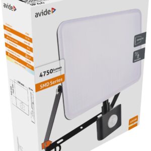 Avide LED Προβολέας Slim SMD Framelesss 50W Λευκό 4000K Φωτοκύτταρο