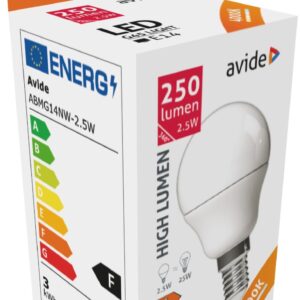 Avide LED Σφαιρική G45 2.5W E14 Λευκό 4000K Υψηλής Φωτεινότητας