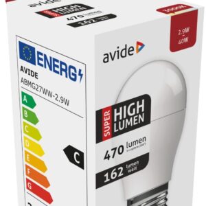 Avide LED Σφαιρική G45 2.9W E27 Θερμό 3000K Super Υψηλής Φωτεινότητας