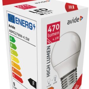 Avide LED Σφαιρική G45 4.5W E27 Θερμό 3000K