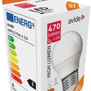 Avide LED Σφαιρική G45 4.5W E27 Λευκό 4000K